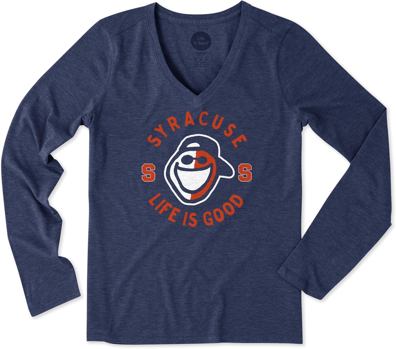 Life is Good Women's Longsleeve Cool Vee Face Paint Jake