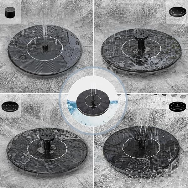 VIVOHOME Baño para Pájaros de Poliresina con Fuente Solar 2 en 1 Baño para Pájaros Antiguo para Jardín al Aire Libre Cuenco para Beber y Comer Pájaros Silvestres - 4