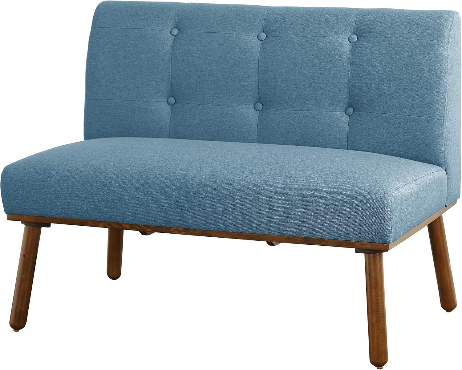 Playmate Upholstered Tufted Armless Loveseat, 40.5", Gray