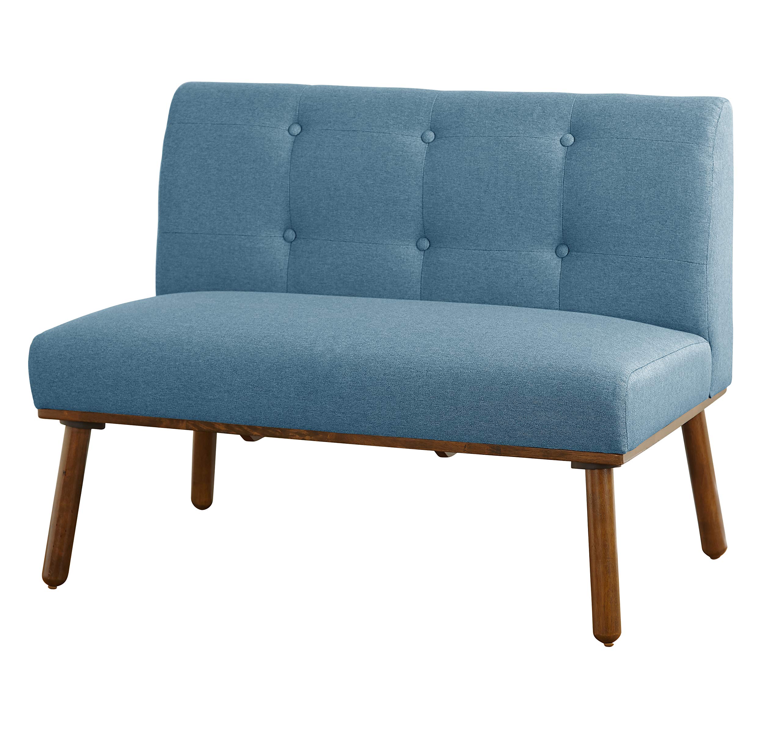 The Mezzanine ShoppePlaymate Upholstered Tufted Armless Loveseat, 40.5", Blue