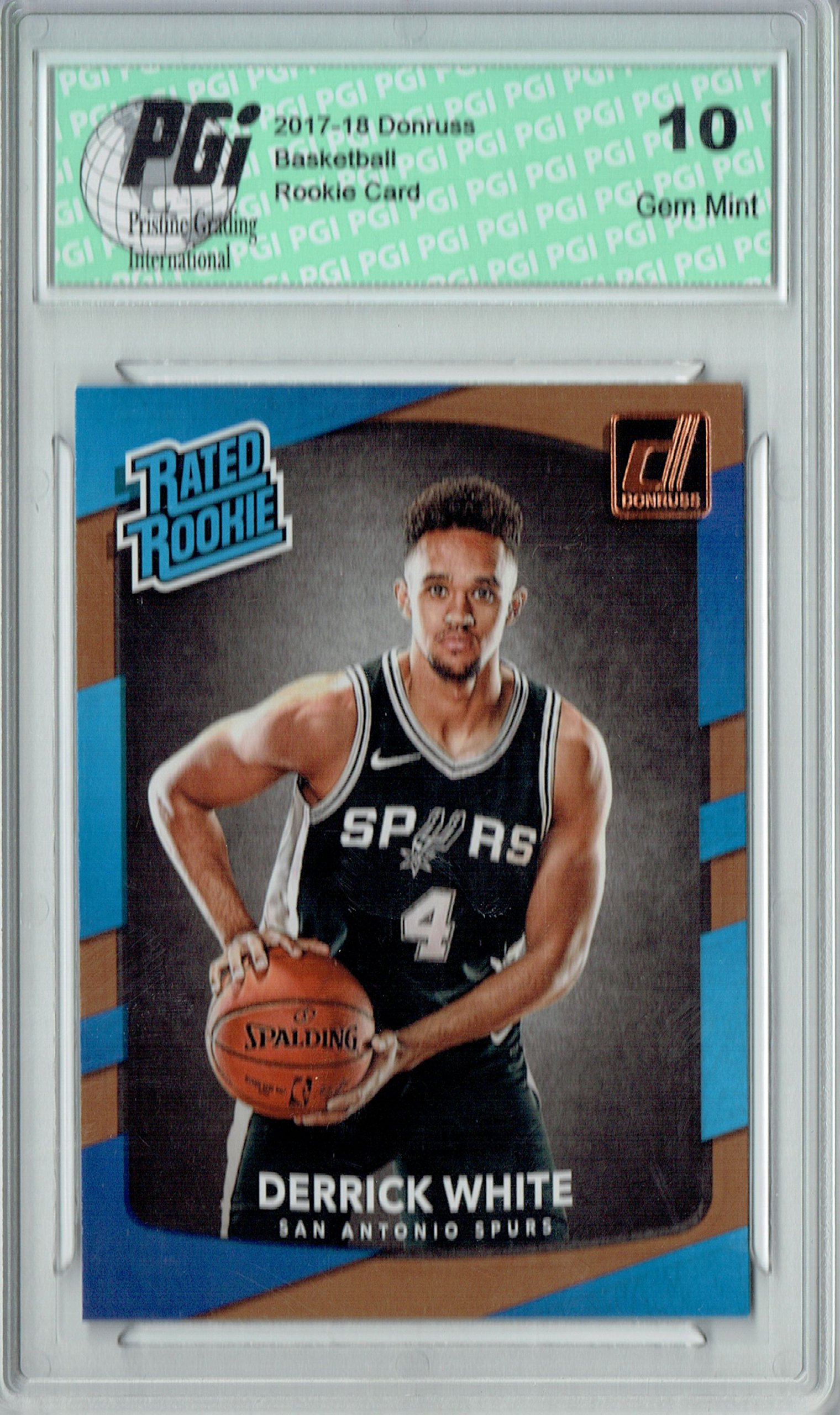 Amazon.com: Derrick White 2017-18 Donruss #172 NBA Rated Rookie 