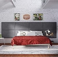 Vista 31 de Jaxx Panelist - Cabecero acolchado moderno, juego de 4 paneles para montar en la pared (cada uno de 11.25 x 38 pulgadas), tamaño King