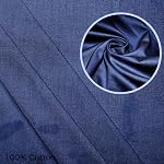 YEMYHOM 100% Couverture de couverture pondérée en coton 60"x80", housse souple amovible pour couverture lourde, lavable à la machine (Navy Blue)