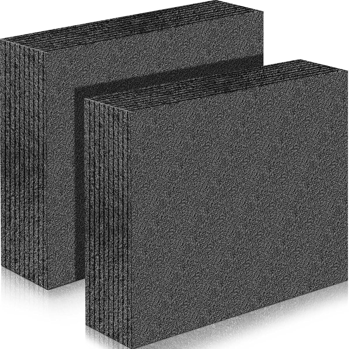 Frienda 2 Pcs Black Polyurethane Foam Block Inserts for Cases | 12 x 10 x 2.13 Inch, Thick Padding Inserts Foam for DIY Crafts, Cuttable Packing Padding for Tool Box, Camera and Storage