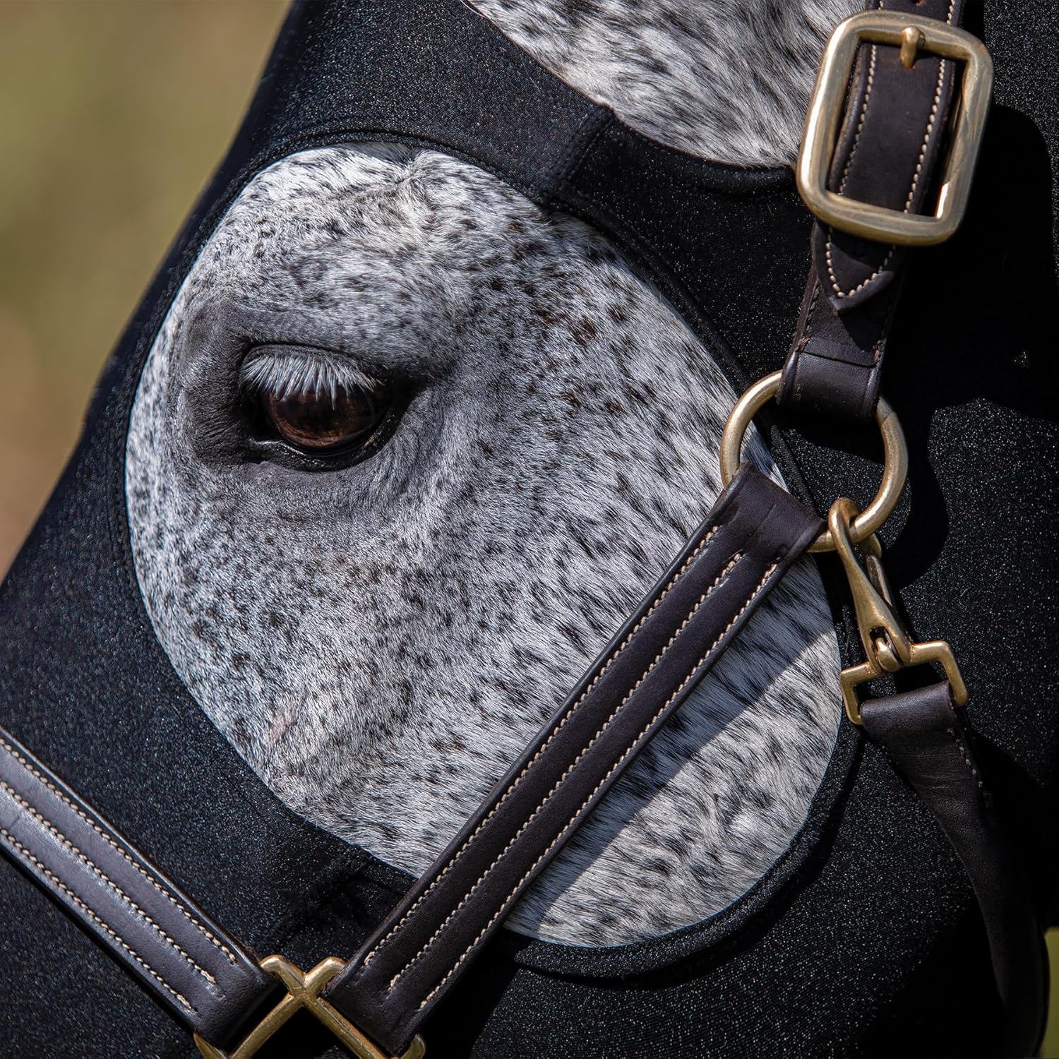 Dura-Tech Magnetic Horse Slicker Hood | Enhances Suppleness & Flexion | Therapeutic Material | Ideal for Equestrian Care | Color Black | Size X-Large