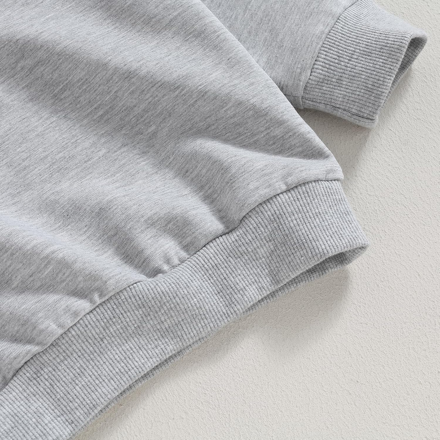 Toddler Baby Boy Girl Long Sleeve Crewneck Pullover Sweatshirt Sweater Outfits Solid Color Casual Clothes - Image 6