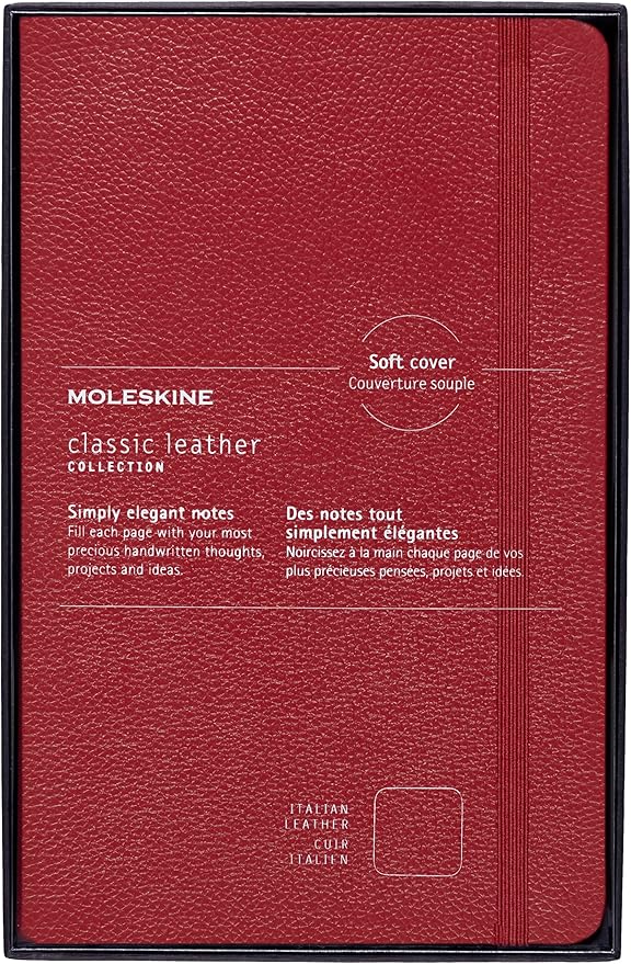 Moleskine Classic Leather Notebook, Soft Cover, Large (5