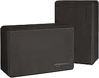 Amazon Basics Yoga Blocks Set of 2 - High-Density Foam for Balance, Alignment & Deeper Poses, 4x9x6 Inches