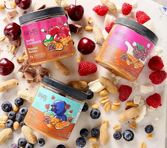 Mantequilla de Maní BNutty Fruit Lover's, Sin Gluten, Ingredientes Naturales, 4 Packs de 9 oz miniatura 5