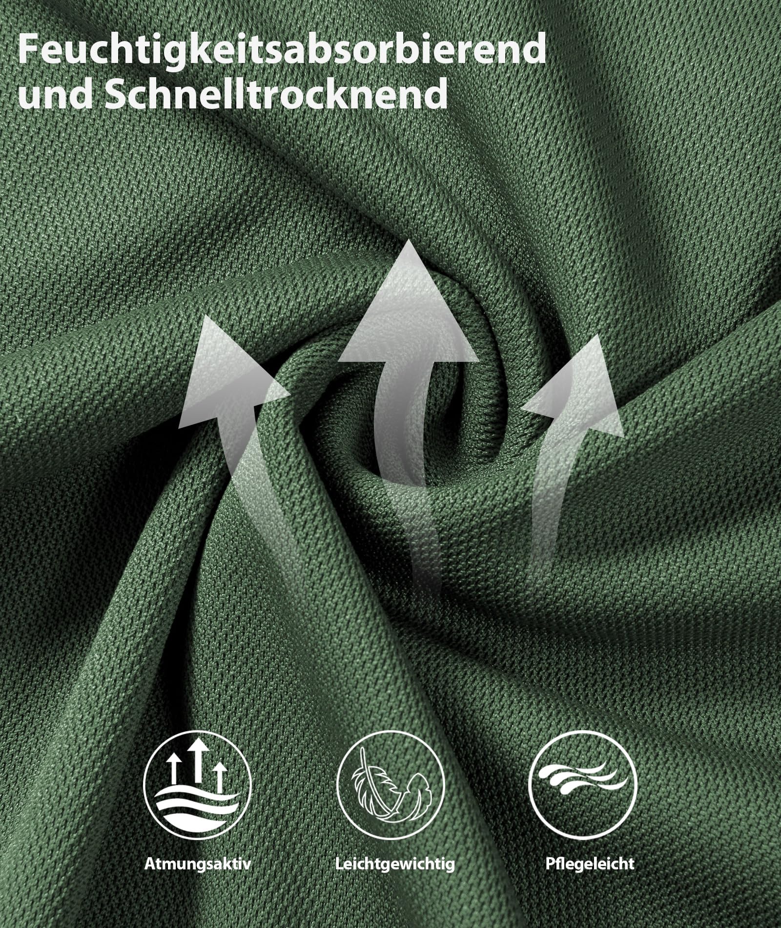 zitysport 3er Pack Poloshirts Herren Kurzarm Golf Polohemd Schnelltrocknend Atmungsaktives Herren Regular Fit Shirts Work Polo Shirts Männer Sommer Sport Tshirt Männer