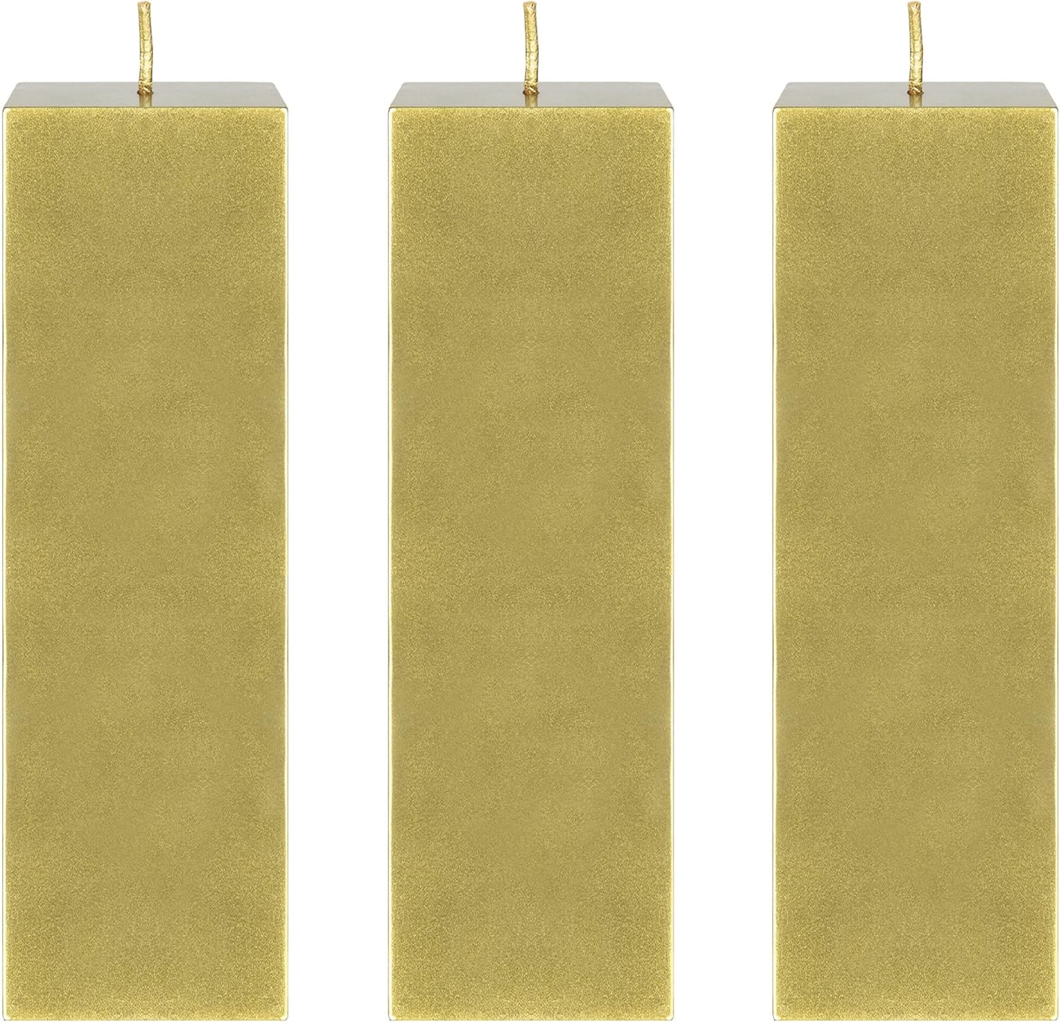 Mega Candles 6 pcs Unscented Solid Square White Pillar Candles, Hand Poured Premium Wax Candle 2 Inch x 6 Inch, Home Décor, Wedding Centerpieces, Occasions, Events, Festivities, Holidays, Altar