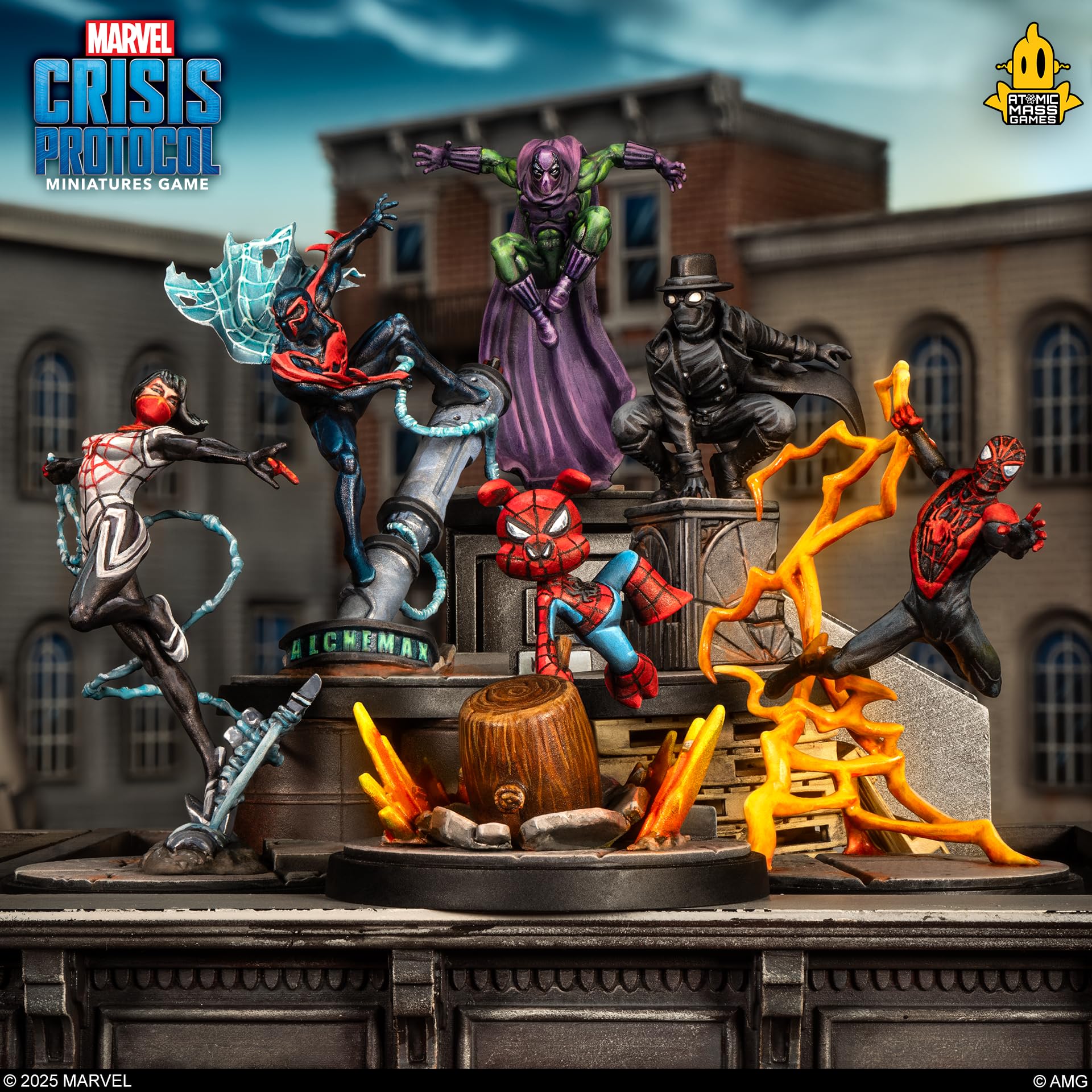 Asmodee Marvel Crisis Protocol: Silk, Spider-Ham & Spider-Man Noir | Expansión, Juego de Miniaturas, A Partir de 14 Años, para 2 Jugadores, 90 Minutos por Partida, Español/Inglés/Francés