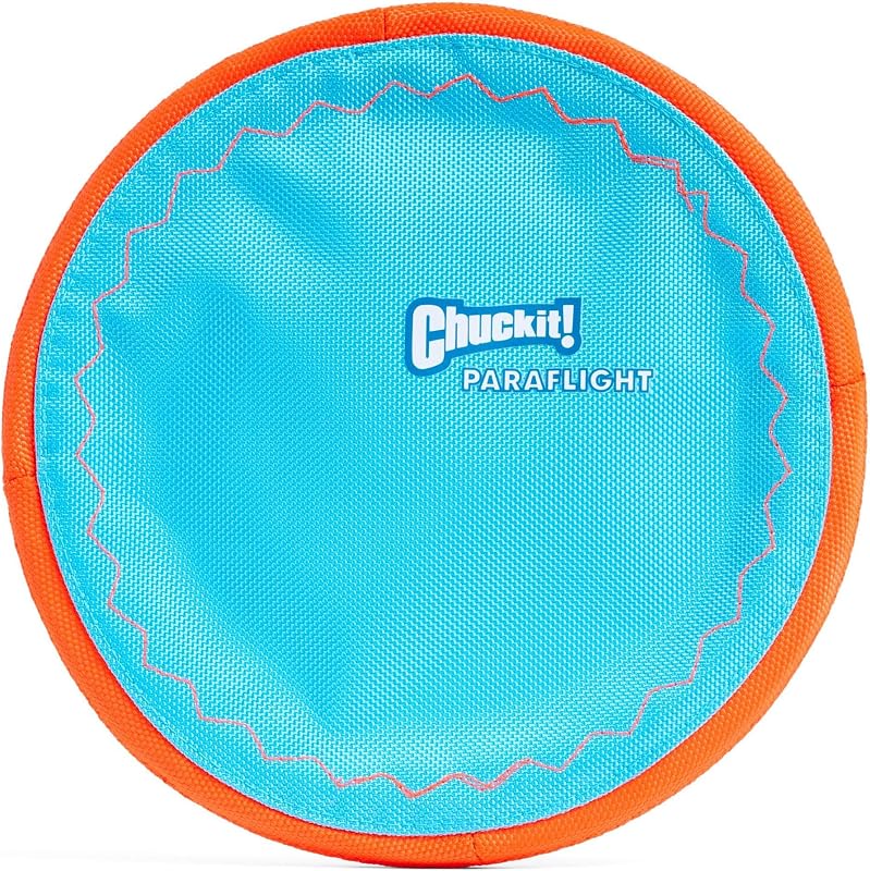¡Chúchalo! Juguete para perros con disco volador Paraflight, flotadores, tamaño grande, 1 paquete | Hecho de nailon duradero con bordes de goma suave, este volante flotante en el agua está diseñado para buscar en tierra o en el lago.