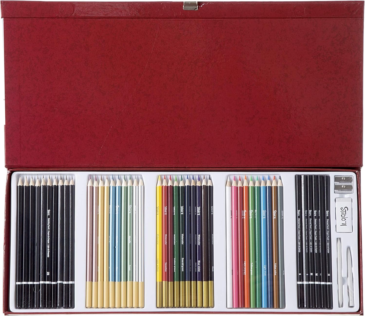 Darice Studio 71 Artist's Set, 50 Pieces Pencils