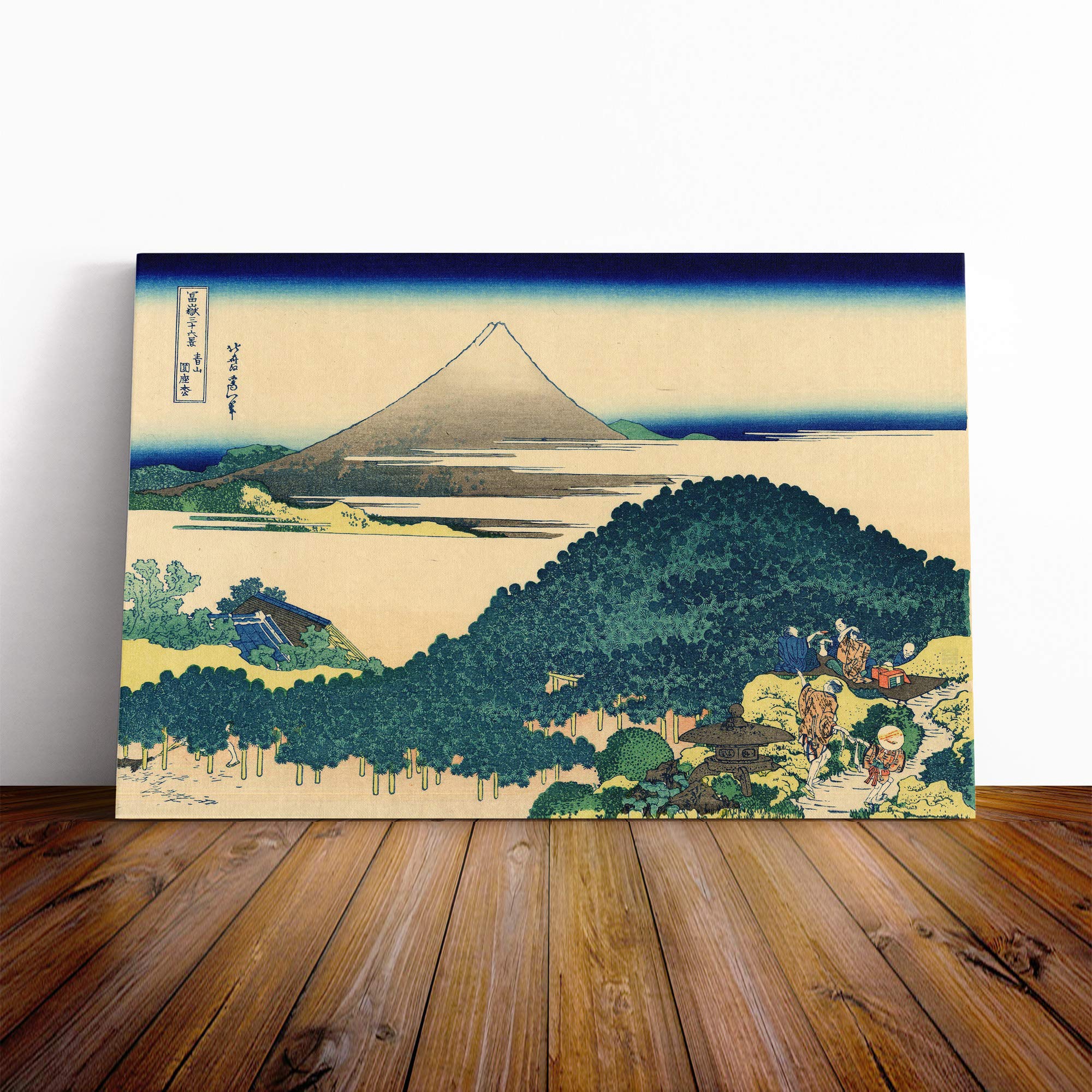 Hokusai Japanese Oriental Kamakura Canvas Print | Gallery Wrapped 30mm Frame Wall Art | 24x16 inches | Ready to Hang | Asian Picture | Living Room Bedroom Lounge Office