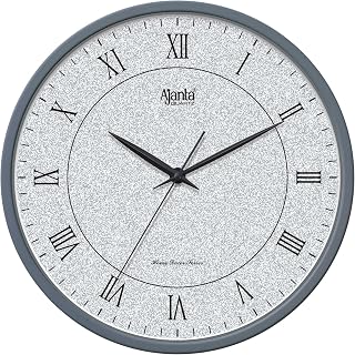 Ajanta Home Decor Series 10007 Wall Clock – 32cm Truly Grey Modern Design – Real Silent Sweep Movement – Non-Ticking & Acc... Price In India