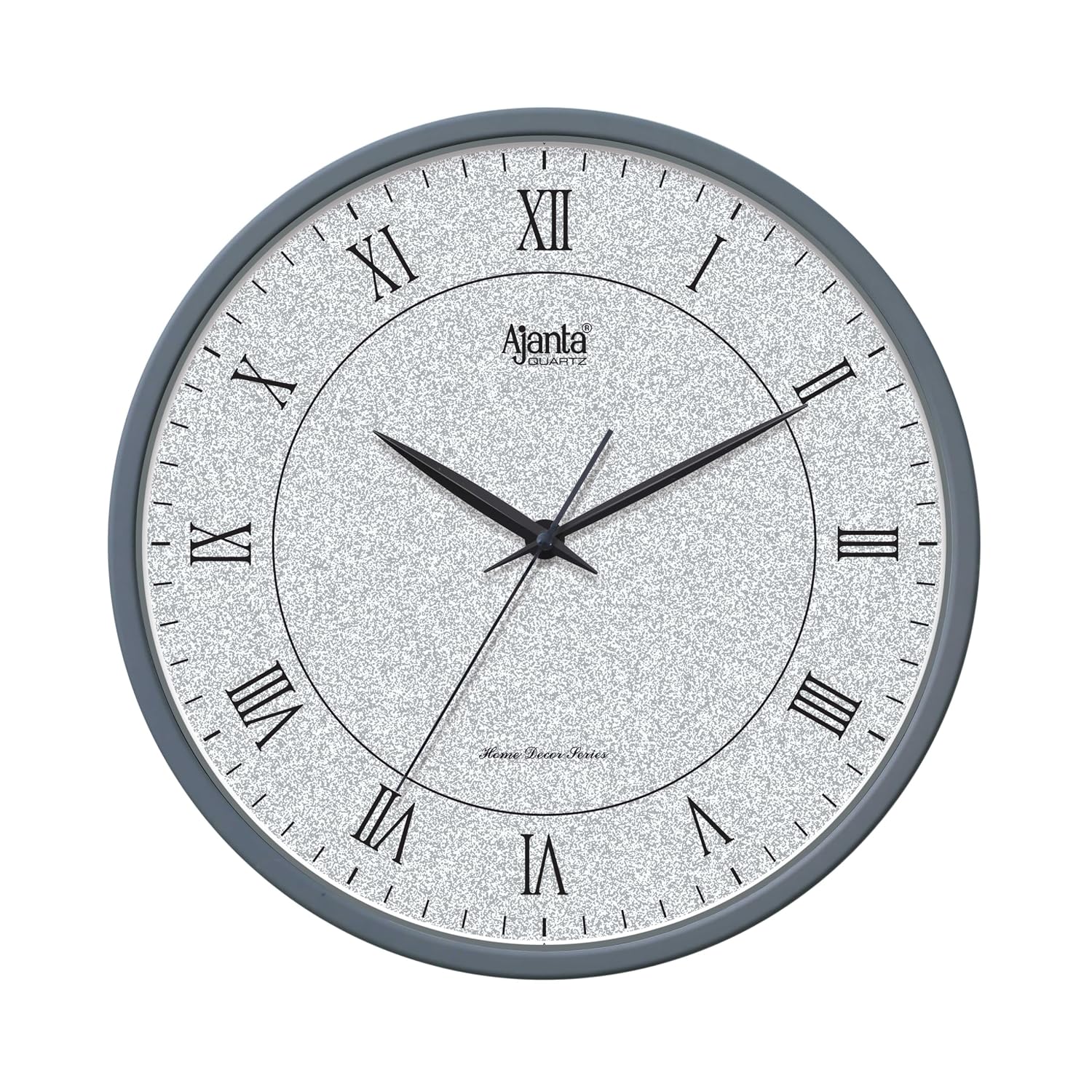 Ajanta Home Decor Series 10007 Wall Clock – 32cm Truly Grey Modern Design – Real Silent Sweep Movement – Non-Ticking & Acc...