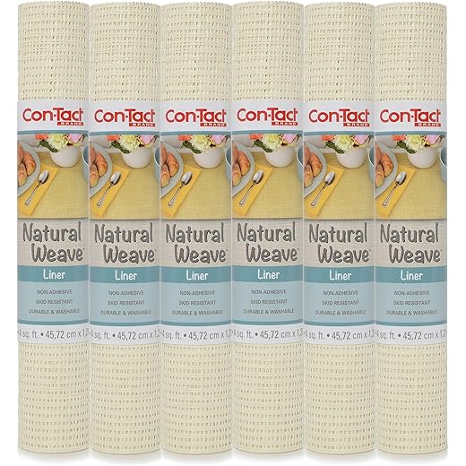 Con-Tact Natural Weave Shelf Liner 12 x 4