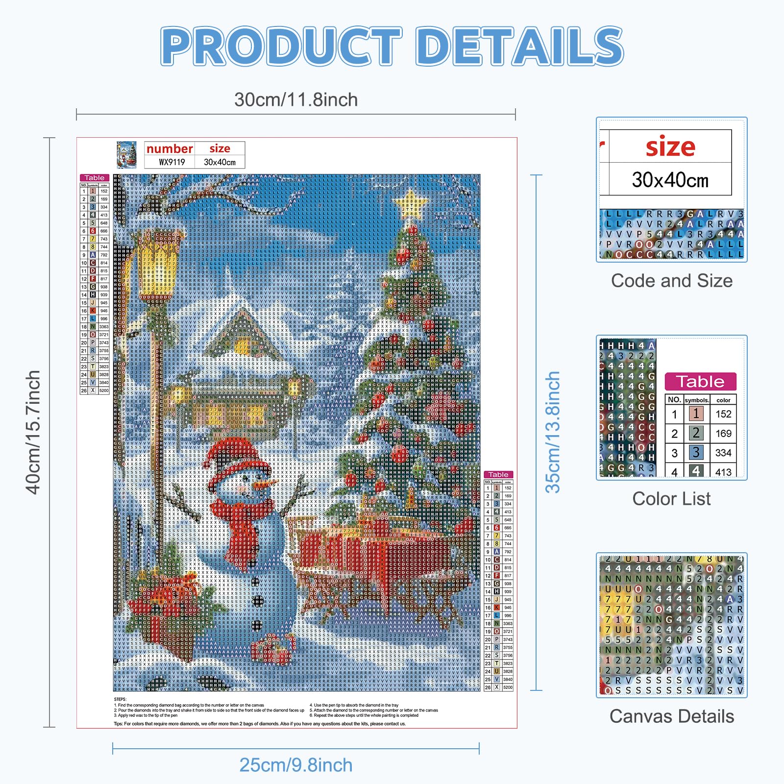 MAXBYE DIY 5D Snowman Diamond Art Painting Kits - Image 3
