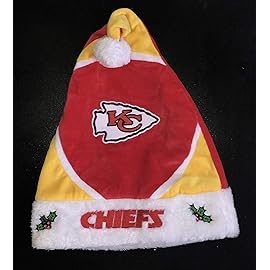 FOCO Kansas City Chiefs Santa Hat - Limited Edition Red Colorblock Holiday Fan Gear - Officially Licensed NFL-AFC West Football Team Spirit
