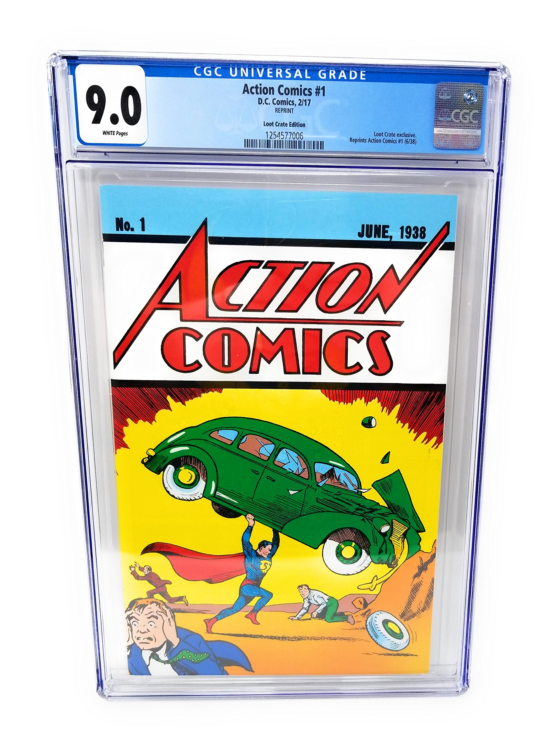 Loot Crate Action Comics #1 CGC 9.0 Graded Complete Reprint - First Appearance of Superman 2017 Edition