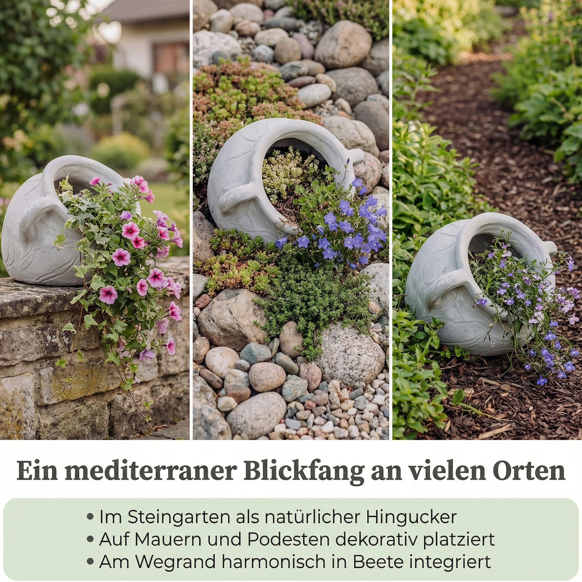Bloempot DION 26 cm lichtbeige