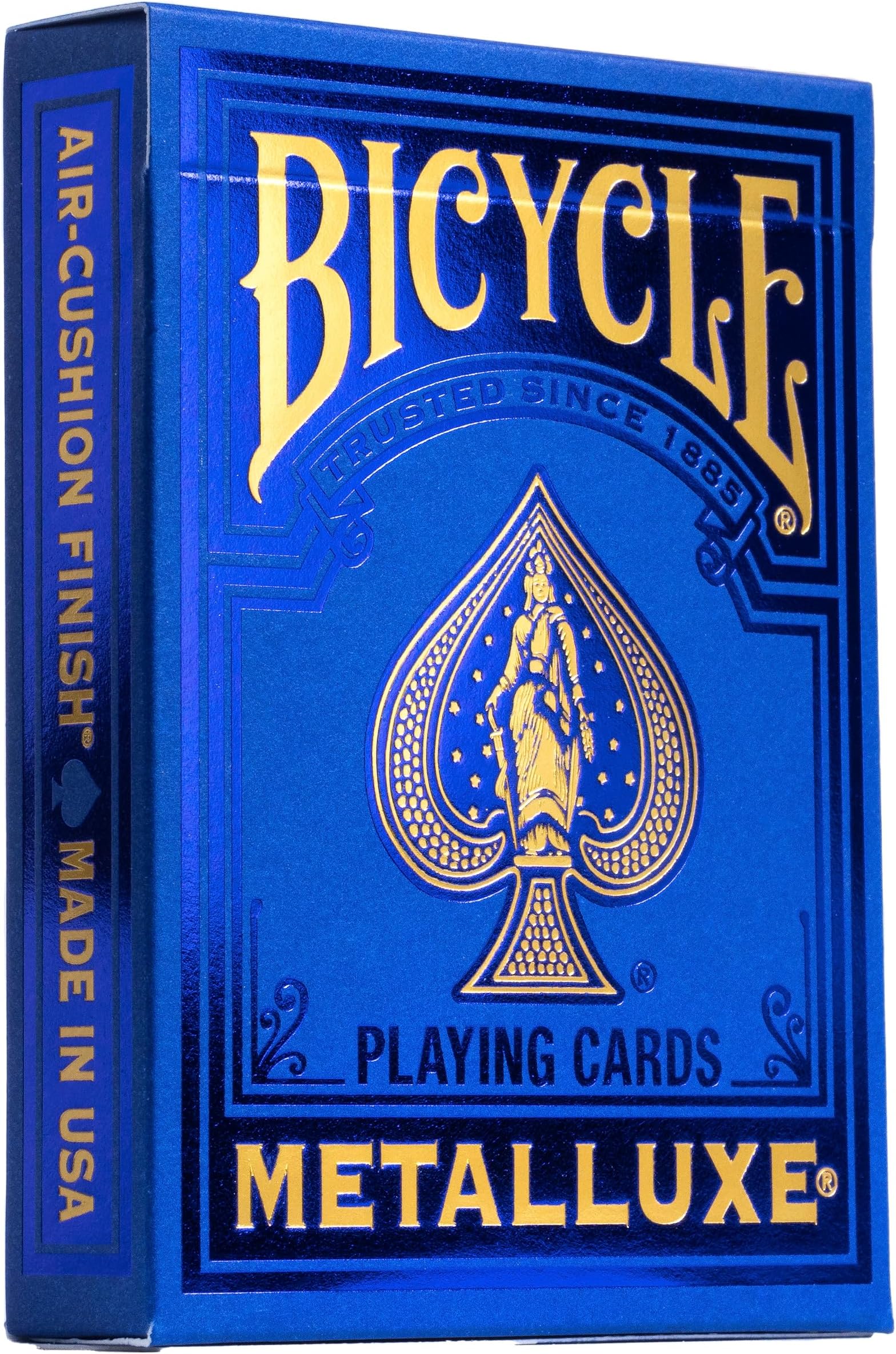 Metalluxe Blue Playing Cards - Premium Metal Foil Finish - Poker Size