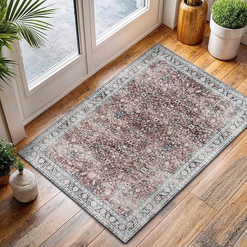 Miniatura 50 de CAMILSON Alfombra moderna de lujo de 8 x 10 pies, estilo vintage, abstracto, suave, de pelo medio, resistente a las manchas, fácil de limpiar, no