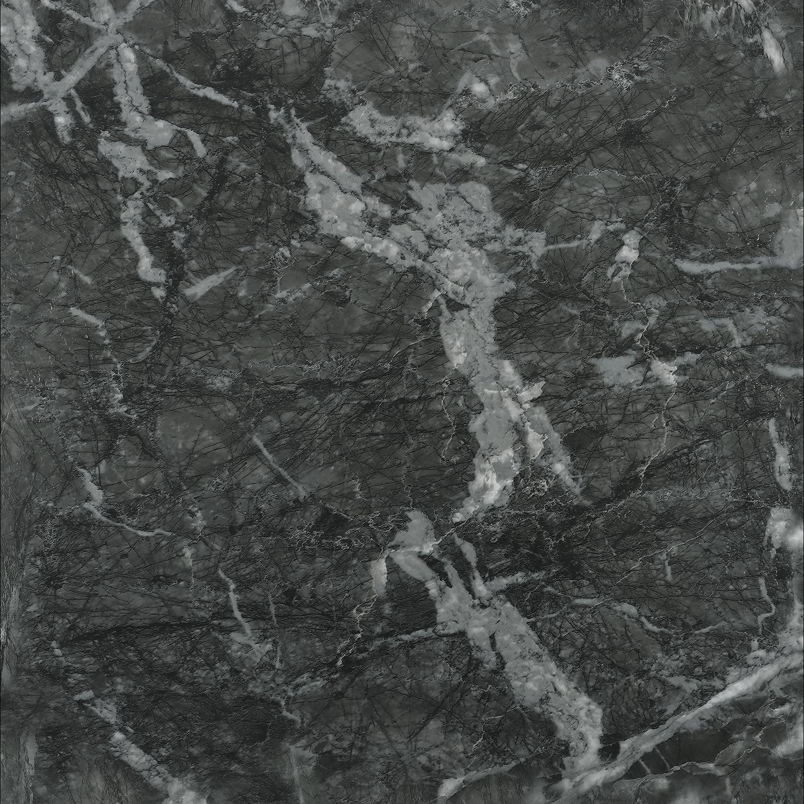 VaryStyle Azulejos de 18 hojas de mármol de pizarra gris oscuro para baño, dormitorio, sótano, impermeable, grueso, extraíble, suelo temporal de 12 x 12 pulgadas