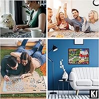 Vista 7 de KI Puzzles Karen Burke Spring Lambs - Rompecabezas de 1000 piezas para adultos, 27 x 20 pulgadas, multicolor