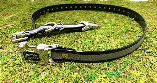 Vista 12 de Sparky Pet Co - Correa de repuesto Apollo ECollar - Collar de perro - Biothane impermeable - Ajustable - Doble hebilla - Cierre de metal rápido