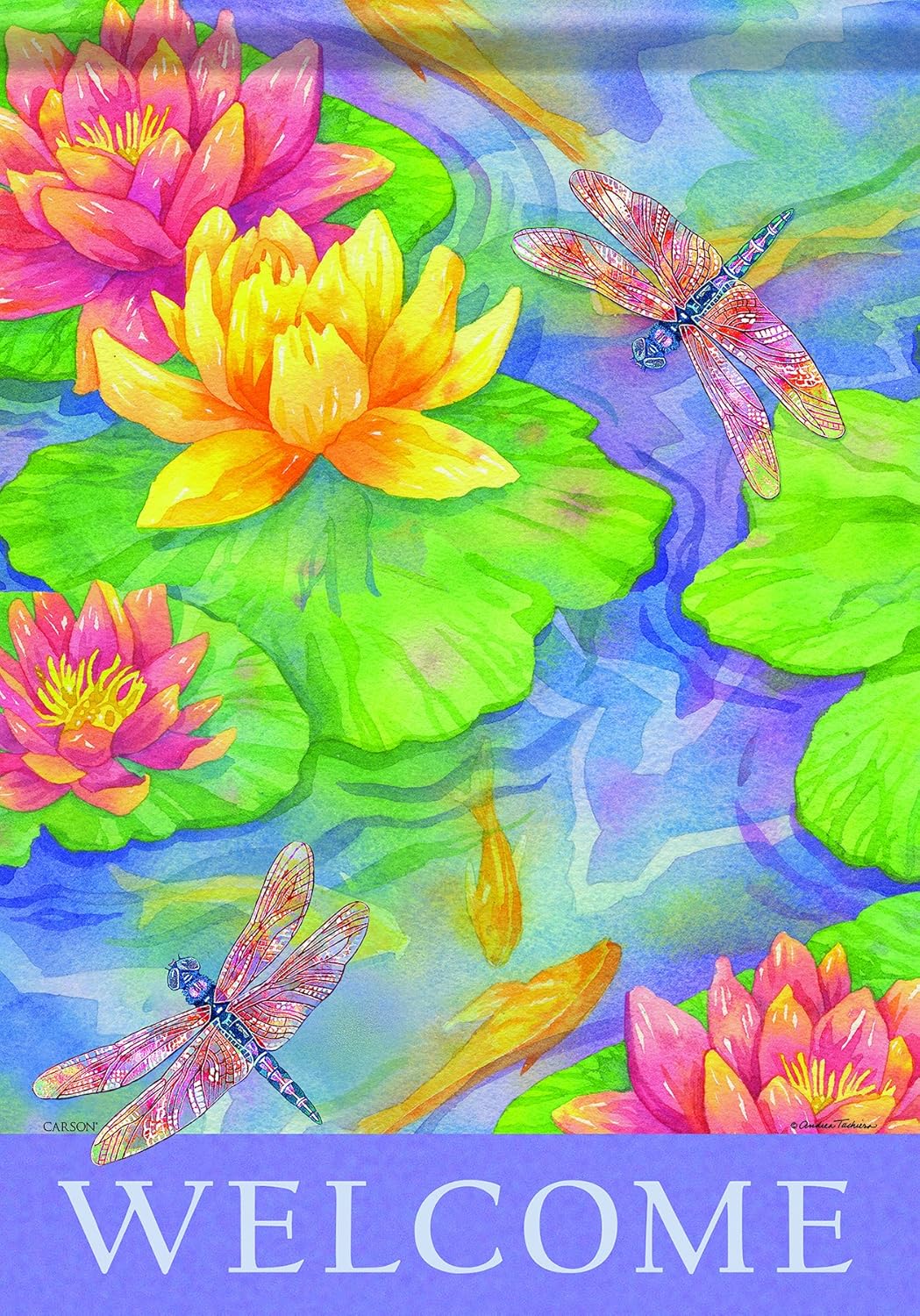 Carson Home Accents Garden Flag, Dragonfly Patio