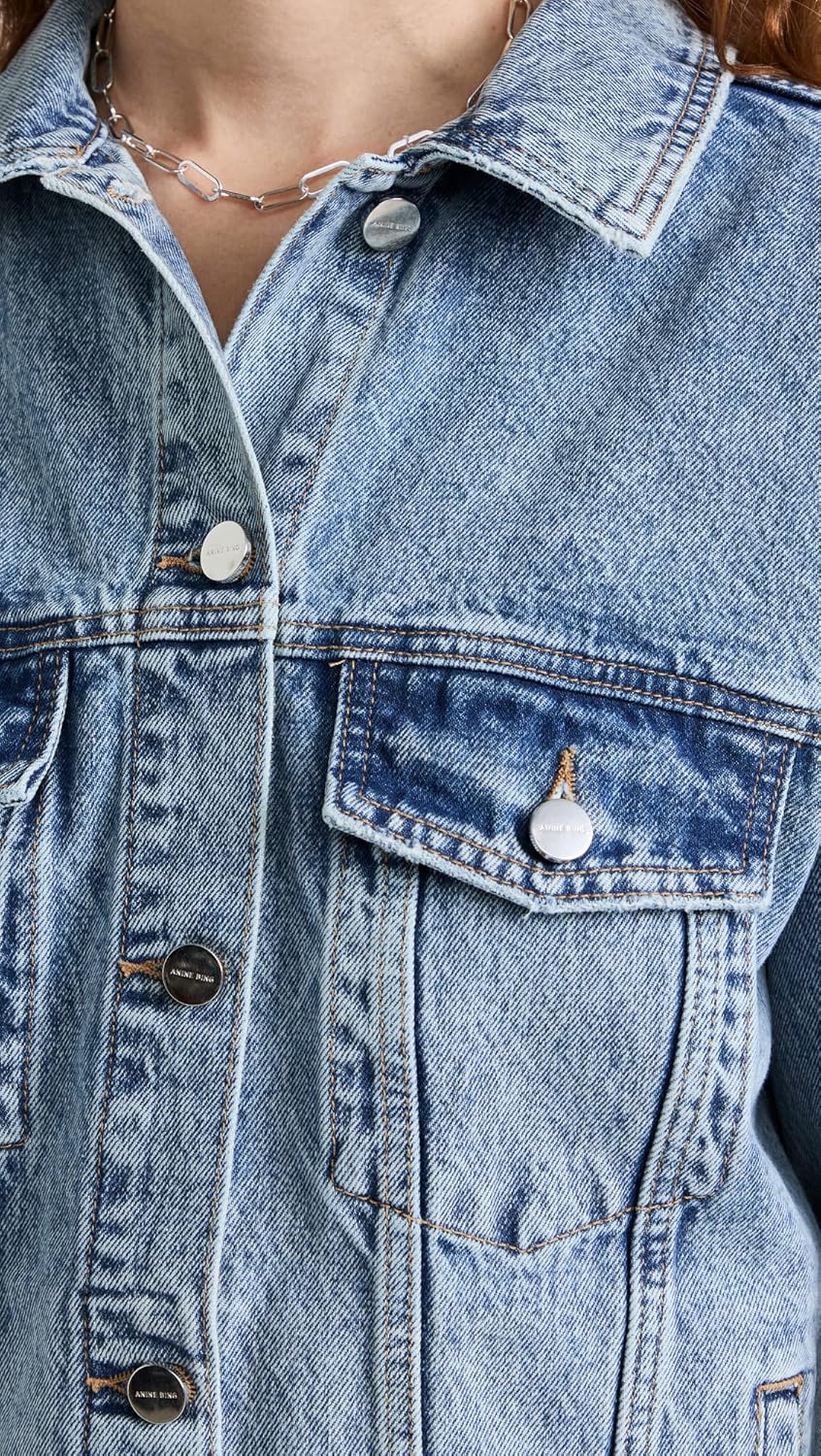 ANINE BING Women's Rory Denim Jacket - Image 6