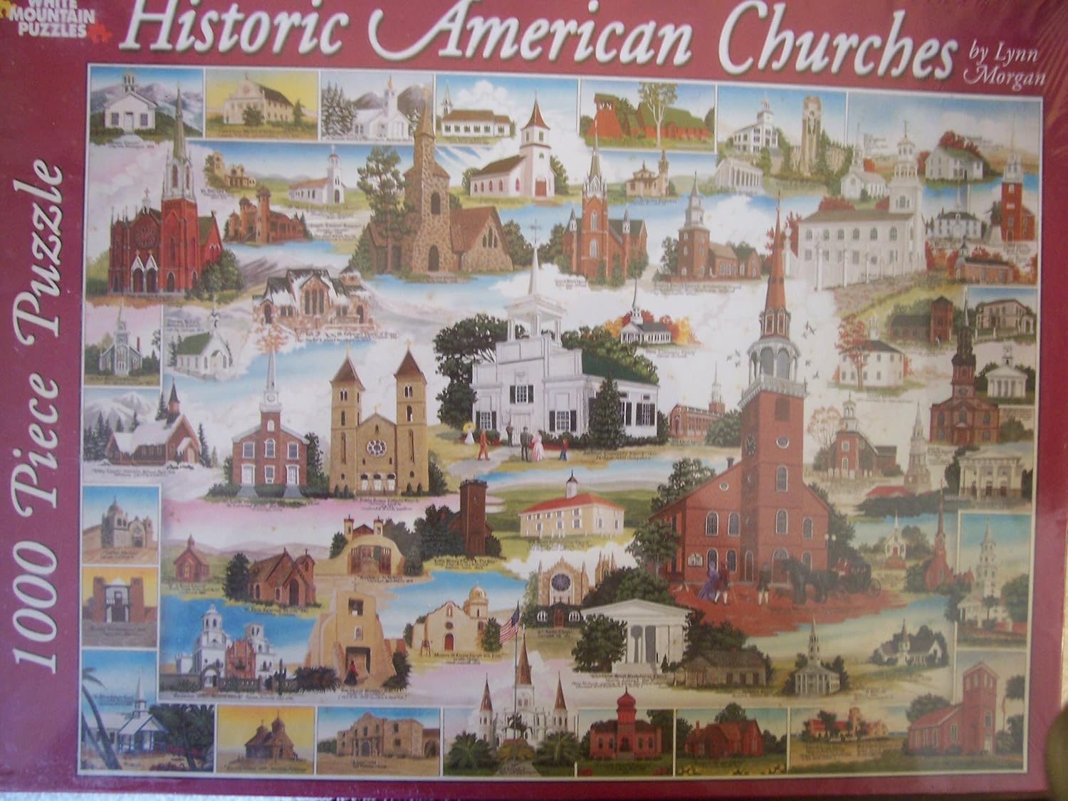 Historic American Churches by Lynn Morgan - 1000 Piece Puzzle