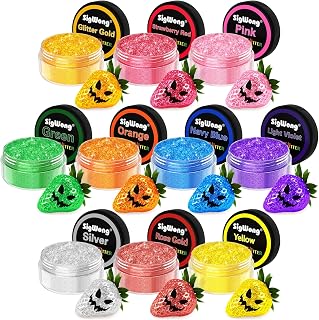 Edible Glitter - 10 Colors Luster Dust Edible Set for Drinks, Food Grade Edible Glitter Dust for Cake Decorating, Cocktail, Fondant, Strawberries, Candy, Halloween Cookie, Chocolate. Vegan and Gluten Free - 4g/bottle