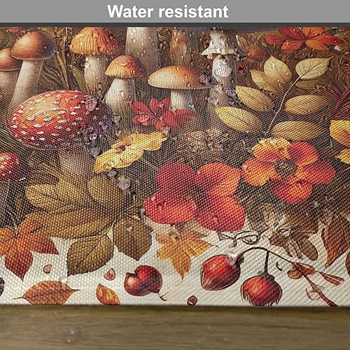 Miniatura 45 de Ambesonne Juego de 4 manteles individuales amarillos y azules, diseño de flores de primavera, flores vibrantes, manteles individuales de tela Azul