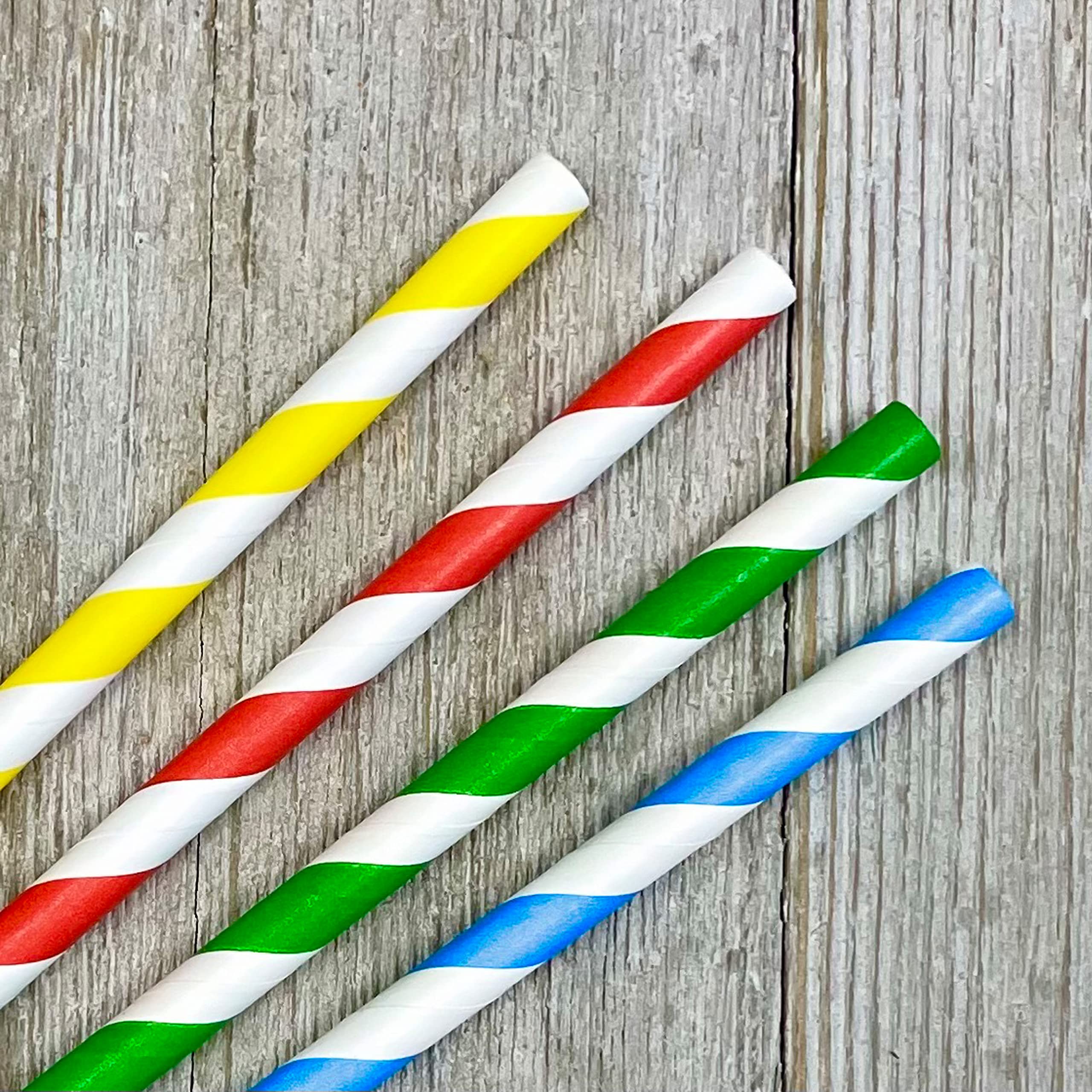 100 Pieces Of Rainbow Striped Paper Straws In 11 Colors, Environmentally Friendly 21cm Straws, Suitable For Juice, Soda, Cocktails, Milkshakes-Very Suitable For Birthday Parties, Bridal Showers - View #2