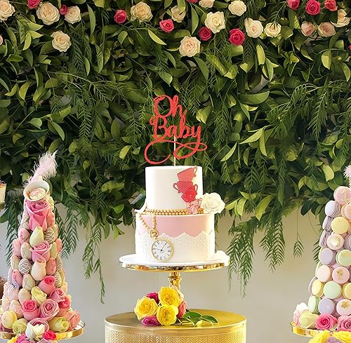 Miniatura 9 de Oh Baby Cake Topper – Suministros de decoración de pastel de fiesta de cumpleaños de bebé de alta calidad, para baby shower, revelación de género