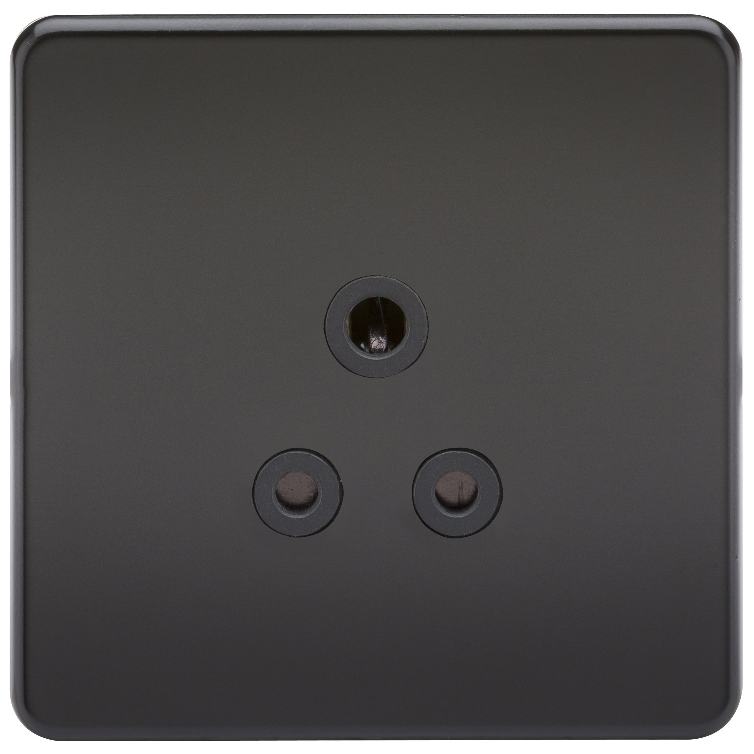 Mla Knightsbridge 5A Unsocket Matt Black W/black InsertSf5Amb from B&Q