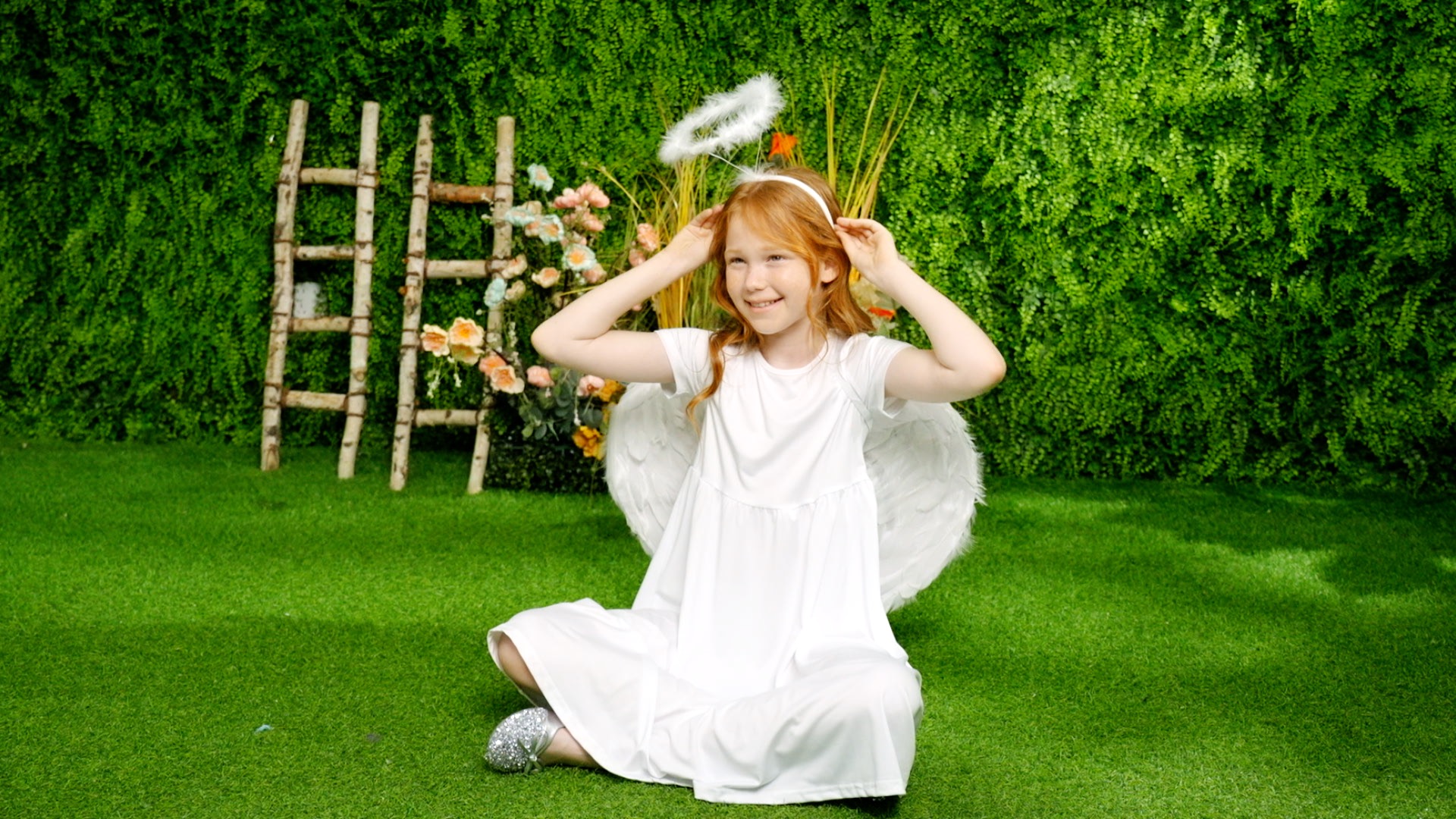 Disfraz de Ángel para Niñas 3 Piezas Haysandy miniatura 7