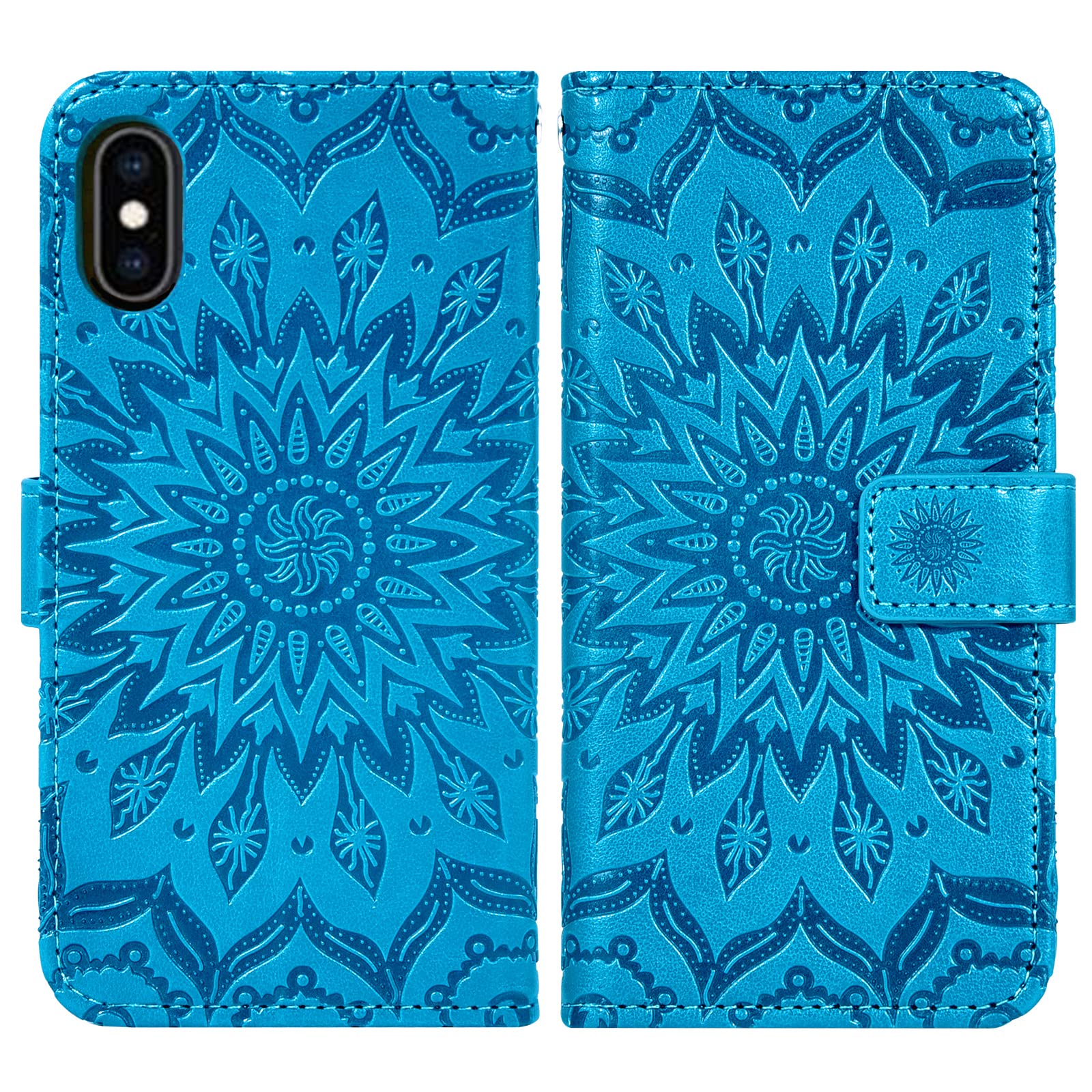 Custodia Per IPhone Xs/X Con Protezione In Vetro Temperato E Anello Metallico | Cover TPU Nera - 3