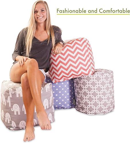 Miniatura 4 de Majestic Home Goods Vintage Villa - Puf otomano para interiores, 16 pulgadas de largo x 16 pulgadas de ancho x 17 pulgadas de alto