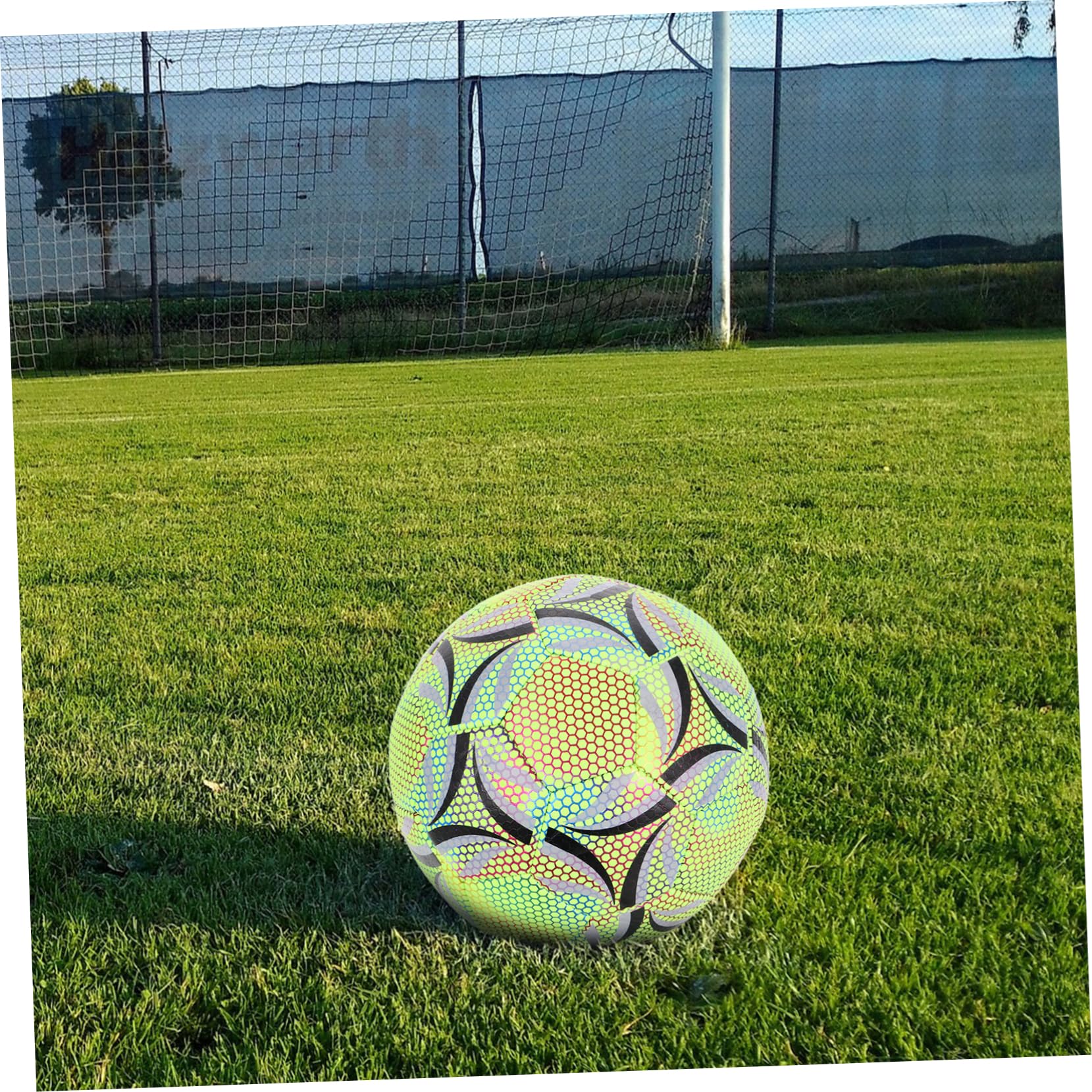 TOYANDONA Pelota de Fútbol Luminosa de Noche para Entrenamiento de Adultos y Jóvenes Resistente y Duradero para Condiciones de Luz Diseño Ergonómico para Control y