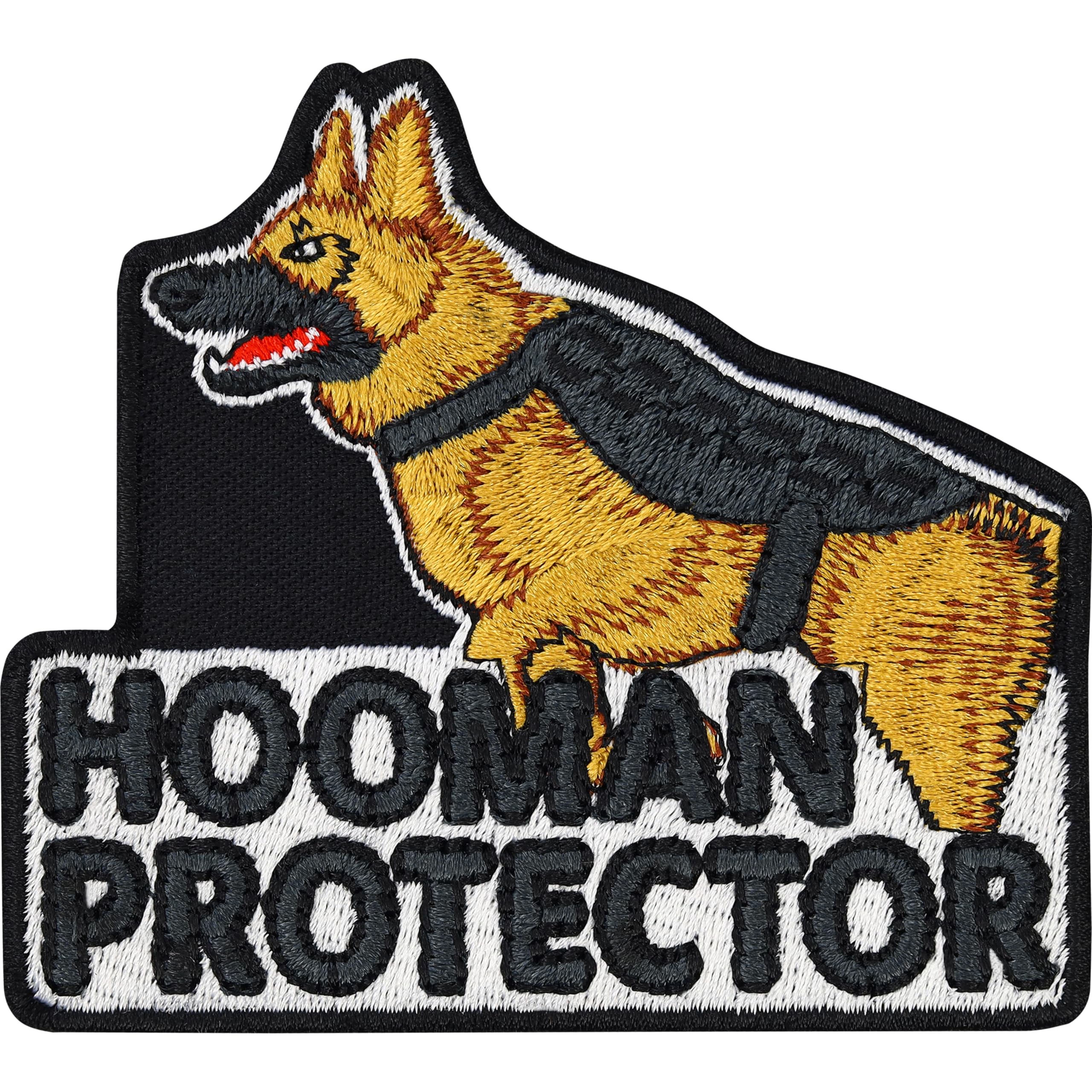 Hooman Protector Dog Patch Tactical Morale Iron-On | Dog Handler Training Dog Guard Dog Patch | Gift for Dog Owners | 80 x 70 mm