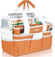 Vista 10 de JJRING Bolsa Organizadora de Transporte para Manualidades, Organizador de Almacenamiento de Arte con Múltiples Bolsillos, Bolsa de Costura Morado