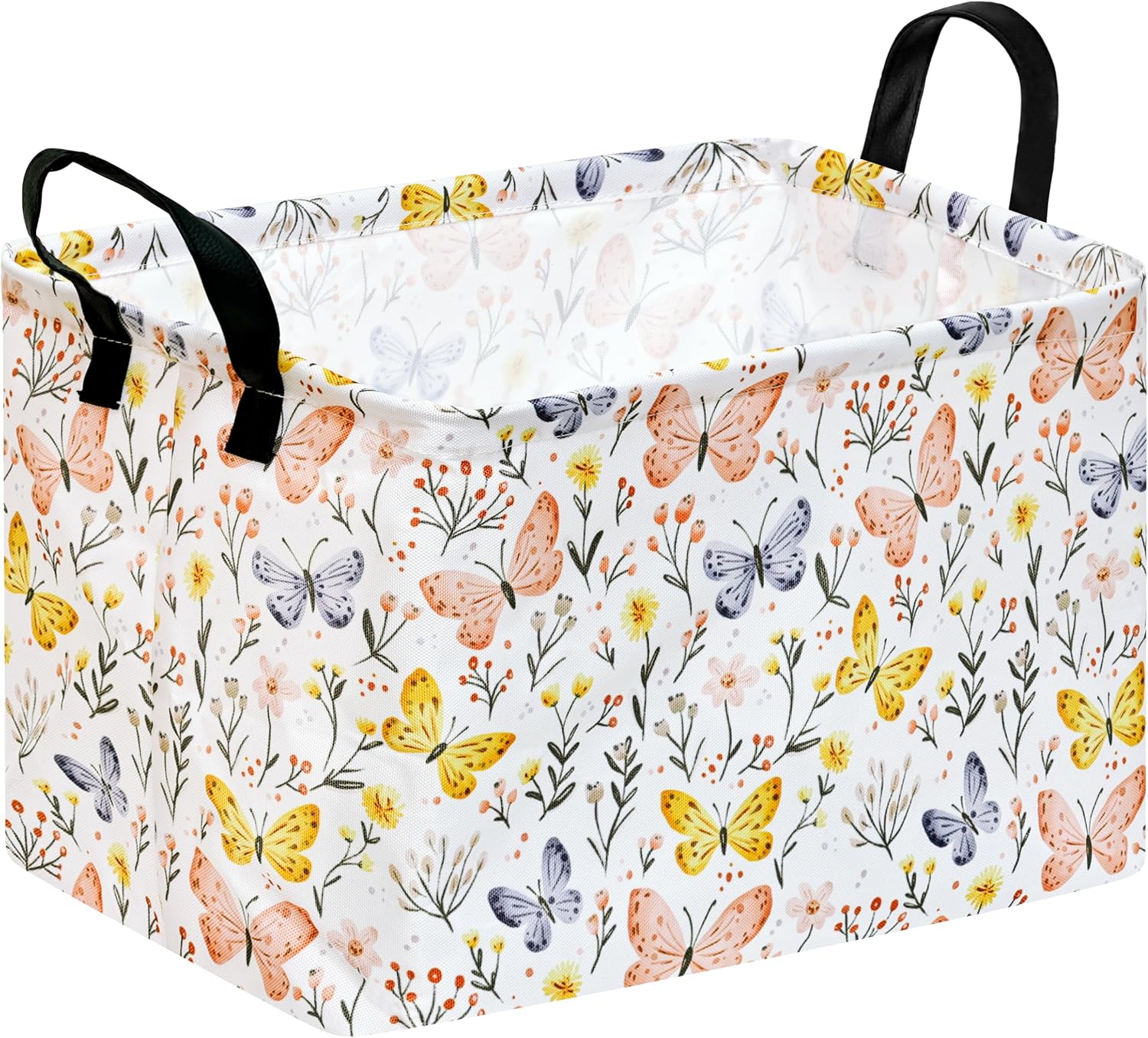 Rectangle Storage Basket Fall Wildflower Decor Cute Bins for Girls