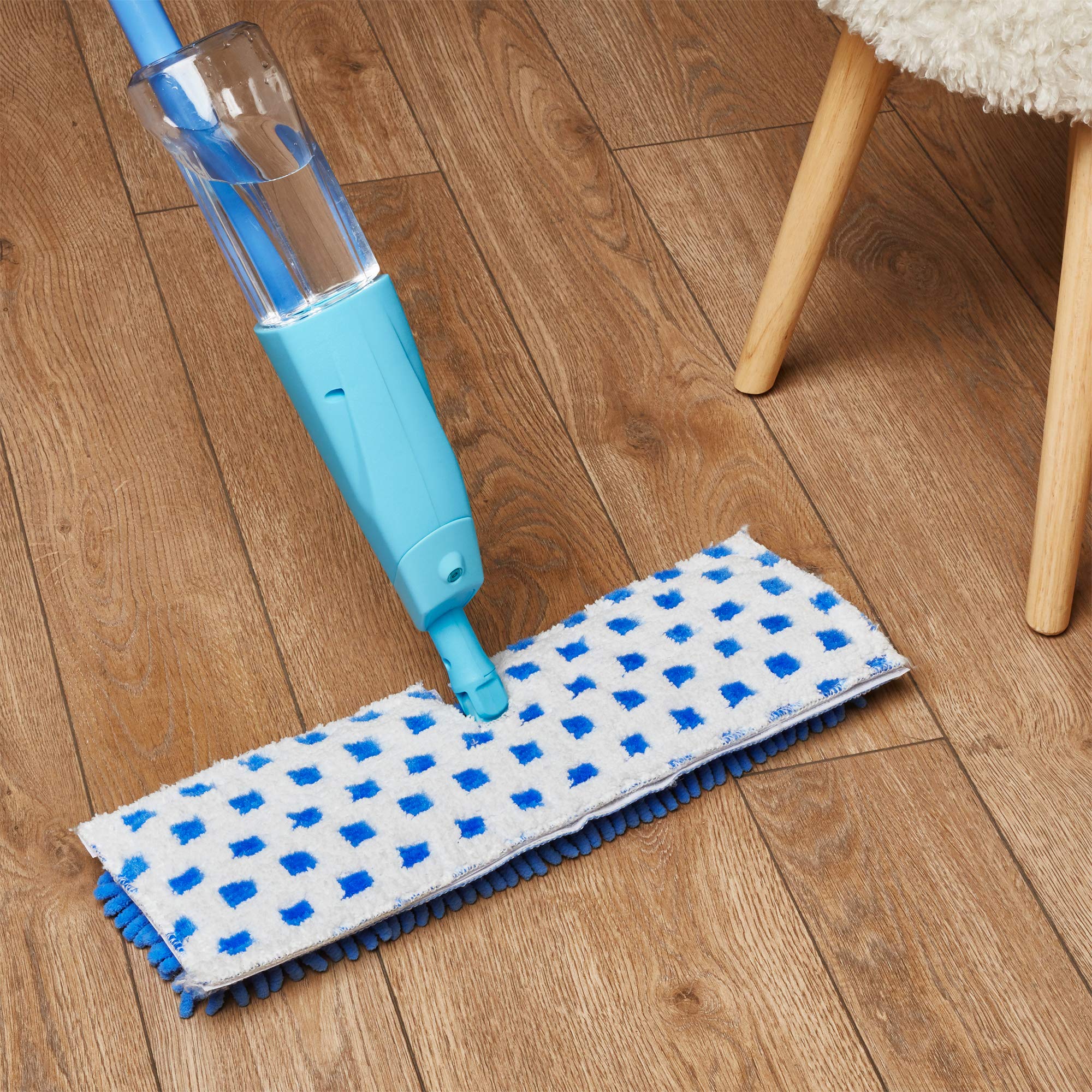 Spontex Quick Spray Duo pokrowce zamienne z mikrofibry, idealne do czyszczenia podłóg suchych i wilgotnych, 1 x zestaw 2 szt