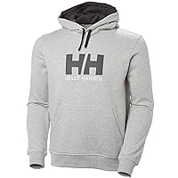 Helly Hansen Hommes Sweat à capuche avec logo HH, Gris Mélange