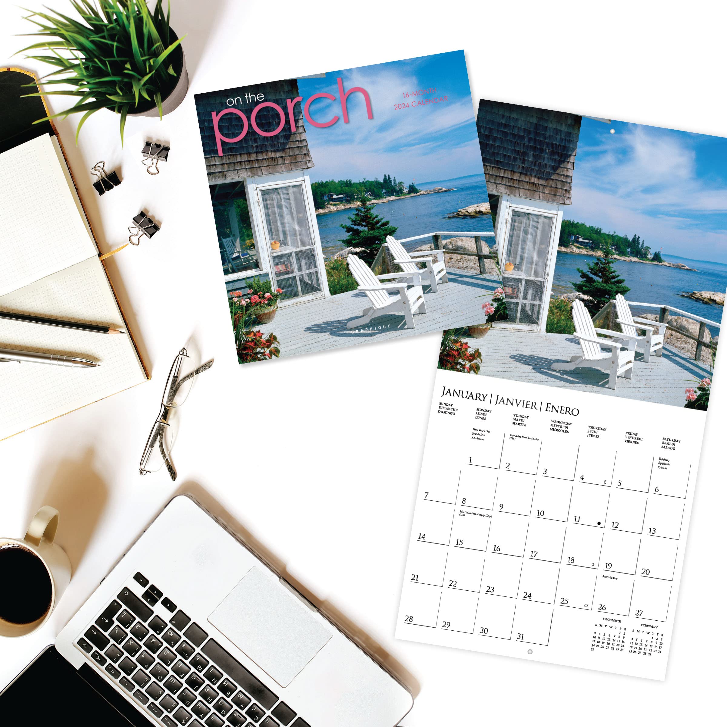 Graphique 2024 On the Porch Wall Calendar - Image 2
