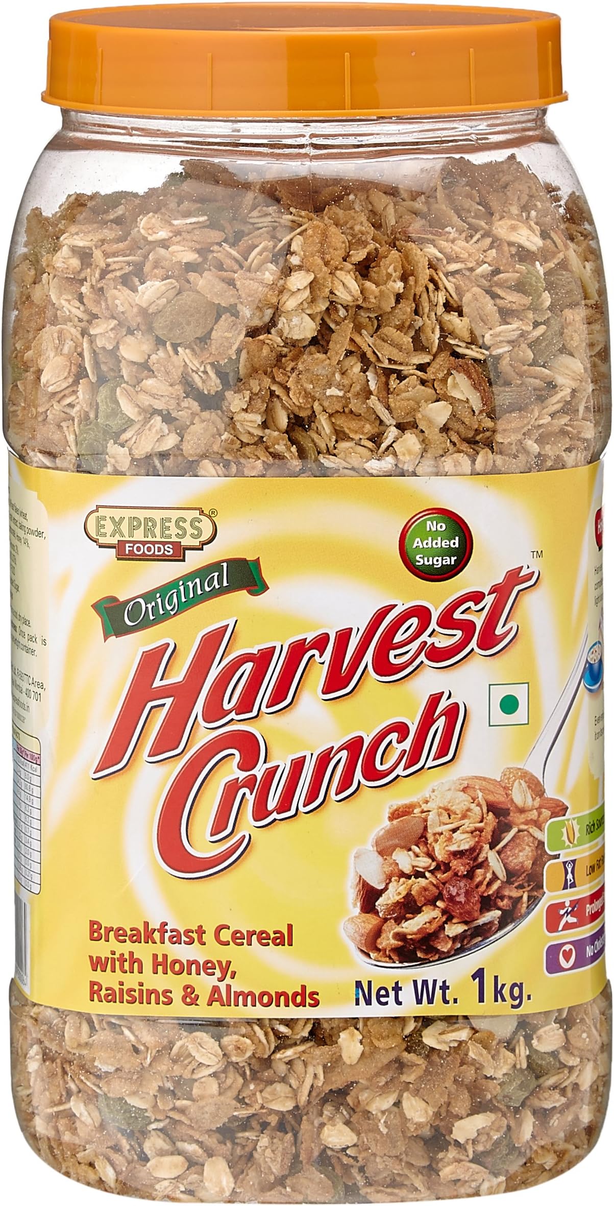 Harvest Crunch Breakfast Cereal, No Added Sugar Jar, 1kg